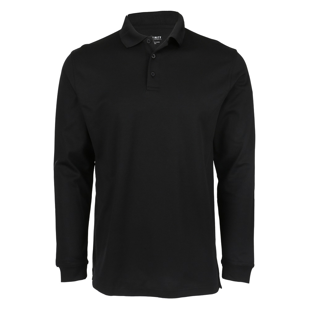 Affinity Men's Solid L/S Blend Polo
